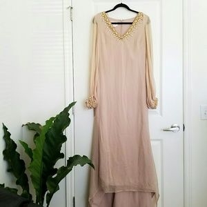 Marchesa Silk Chiffon Gown